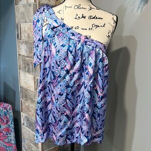 Lilly Pulitzer Women's Bexler Barton Blue Star Gazing One Shoulder Top